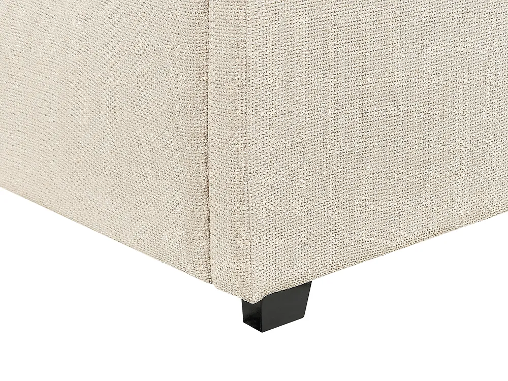 Bett mit Stauraum VAUCLUSE Stoff Beige 160 x 200 cm_876845