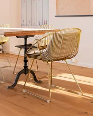 Set of 2 Dining Chairs AURORA Metal Gold_884645
