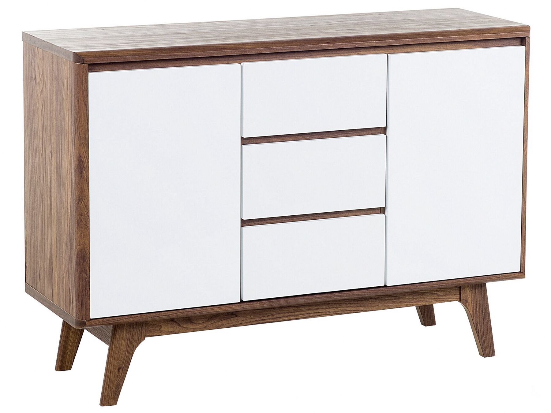 3 Drawer Sideboard White with Dark Wood PITTSBURGH_672628