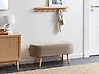 Upholstered Storage Bench OKLAHOMA Chenille Light Brown with Storage