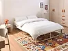 Metal Bed Taupe VIRY Various Sizes