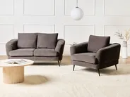 Living Room Set 3 Seater KJAER Chenille Taupe_1006912