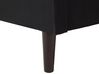 Cama con somier de poliéster negro/madera oscura 160 x 200 cm COLMAR_703462