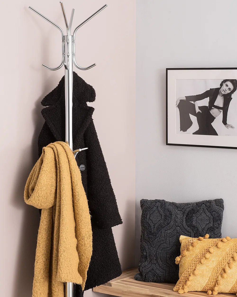 Coat Stand CLAXTON Silver