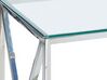 Konzolový stolek se skleněnou deskou stříbrný AUDET_857860