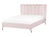 Cama Terciopelo MIRIBEL 140 x 200 cm Rosa pastel