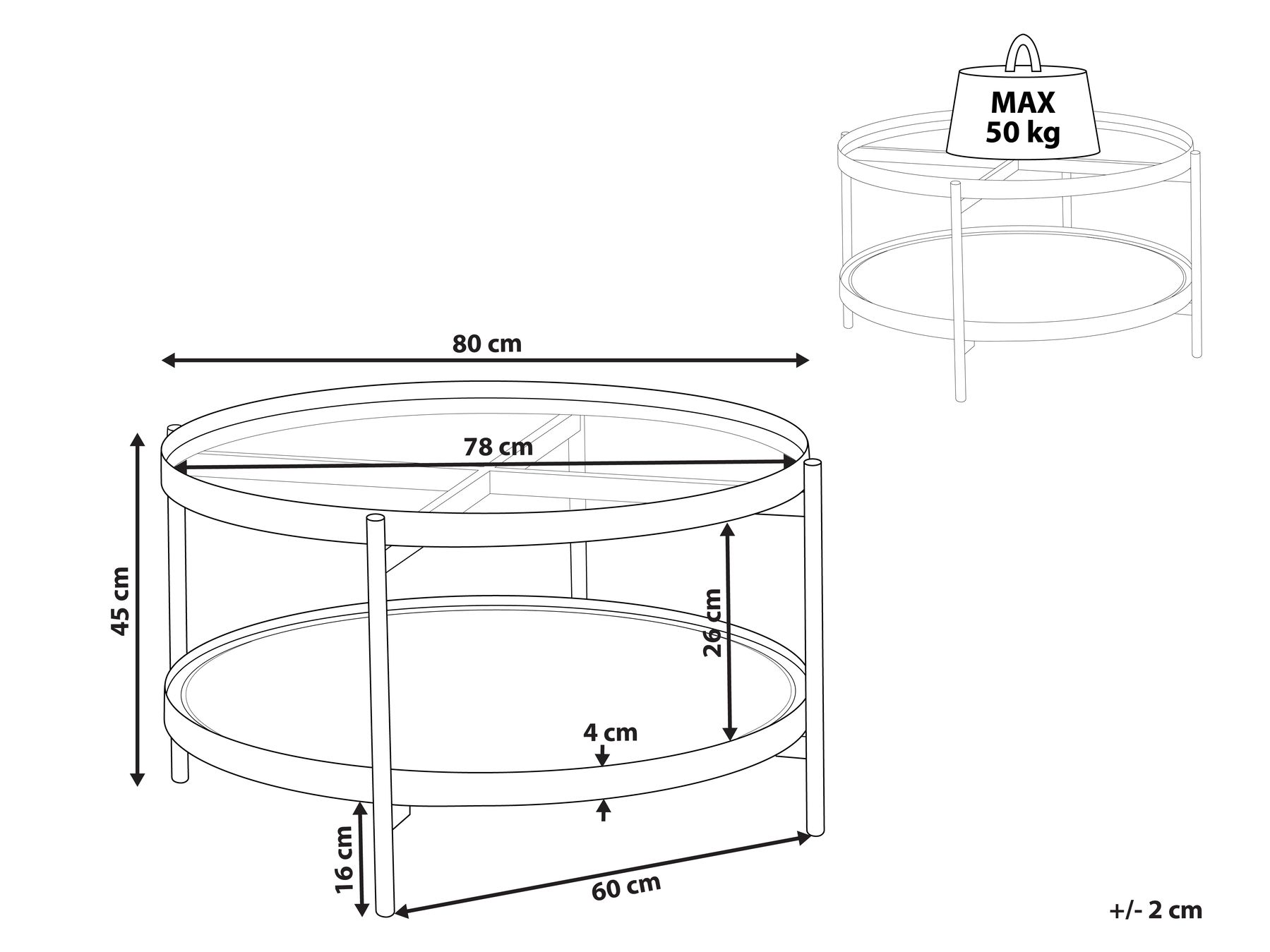 Glass Top Coffee Table Light Wood with Black RENO_937170 Glass Top Coffee Table Light Wood with Black RENO_937170