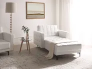 Chaise Longue ABERDEEN Faux Leather White_1038791