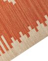 Cotton Kilim Runner Rug 80 x 300 cm Orange GAVAR_869194