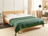 Zöld pamut ágytakaró 220 x 200 cm LINDULA_915483