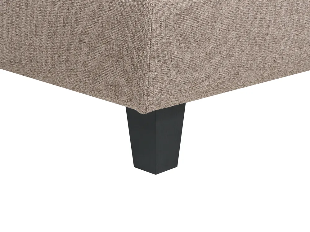 Modular U-Shape Sofa 5 Seater UNSTAD with Ottoman Fabric Brown_891292