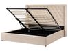 Letto contenitore LUBBON Velluto Beige 180 x 200 cm