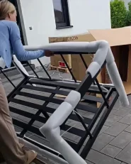 Set di divani da giardino 5 posti ESPERIA Metallo Grigio_1018232