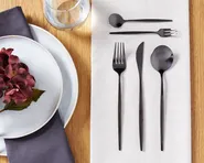 Zestaw sztućców 30 elementów RIGATONI Czarny_902906