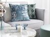 Set of 2 Velvet Cushions Crackle Pattern 45 x 45 cm Blue GARDENIA_769105