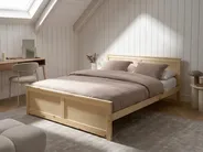 Bed Pine Wood DAUPHIN 160 x 200 cm (EU King Size) Light Brown_1059849