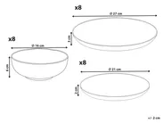 24-Piece Dinnerware Set MAHLEB Porcelain White/Blue_1191981