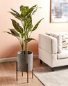 Vaso para plantas com pernas em metal cinzento 31 x 31 x 52 cm ALATUM_923574