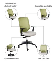 Silla de oficina VIRTUOSO Verde claro_1073401