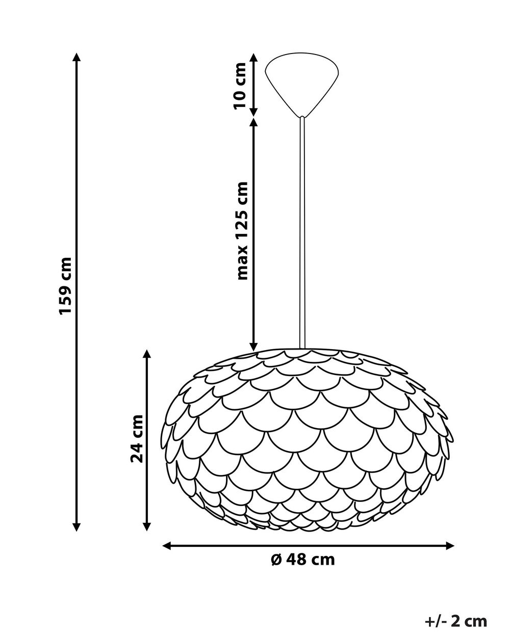 Pendant Lamp ERGES White Beliani.es