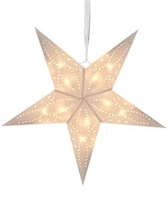 Zestaw 2 dekoracji wiszących LED MOTTI 45 cm Gwiazda Biały_835510