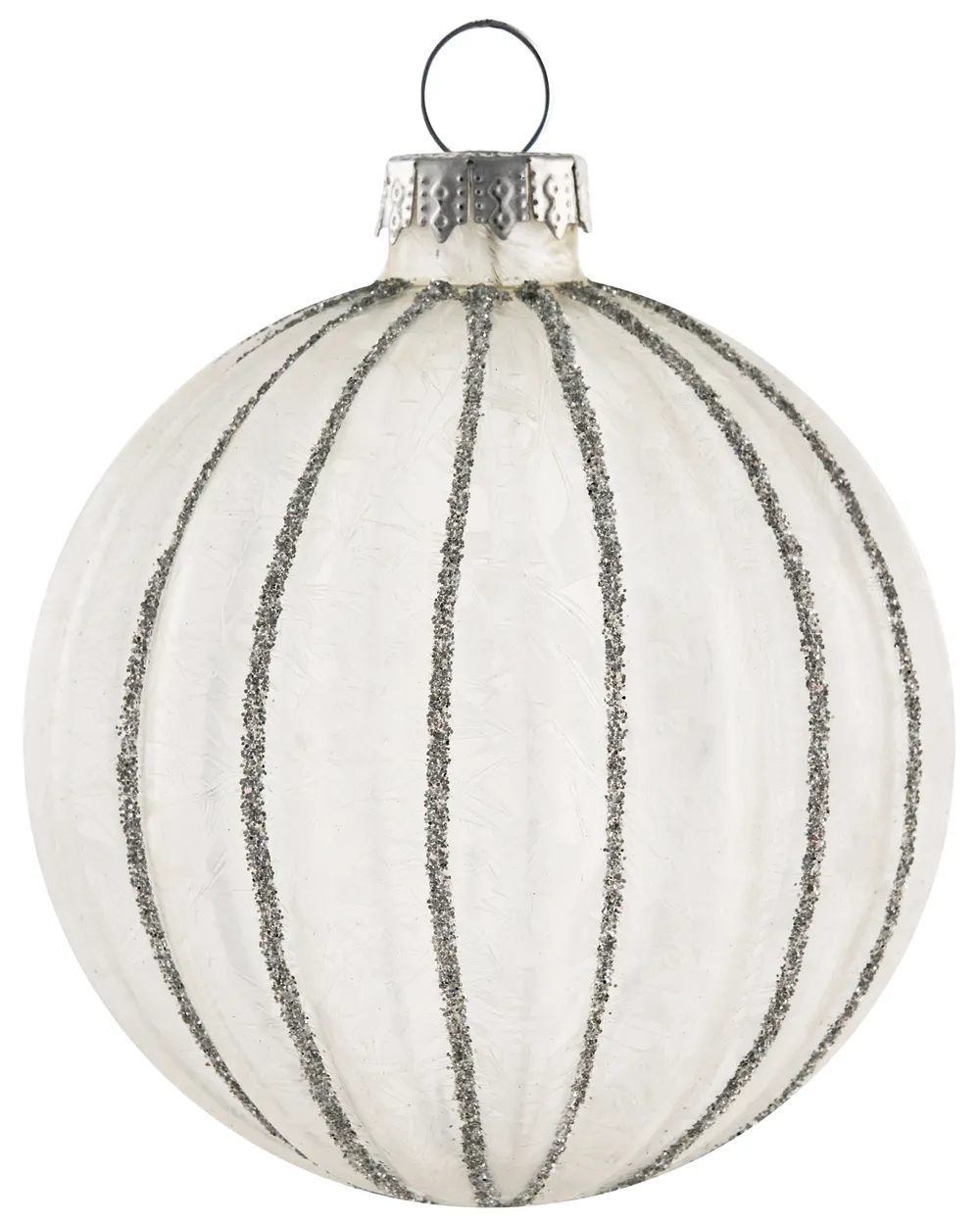 Set of 35 Baubles SNOWFALL Glass Blue_1028574