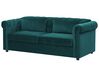 Sofa rozkładana welurowa zielona CHESTERFIELD_765918