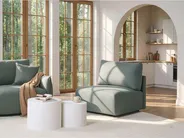 1-Seat Section MESNALI Fabric Green_1046462