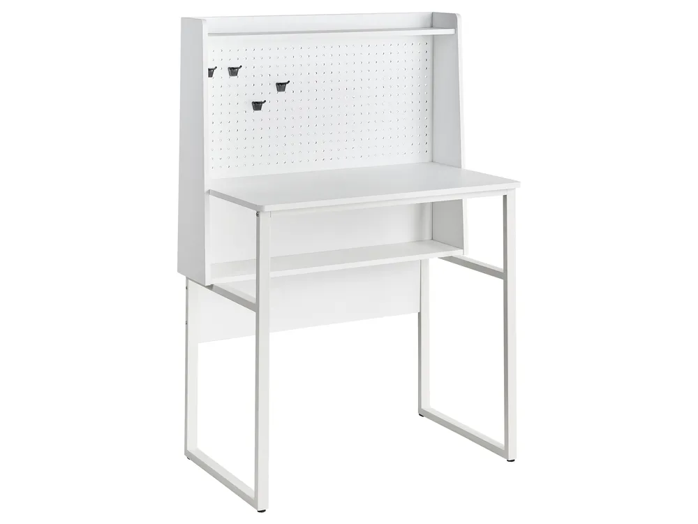 Biurko z nadstawką BUXTON 84 cm 48 cm Biały