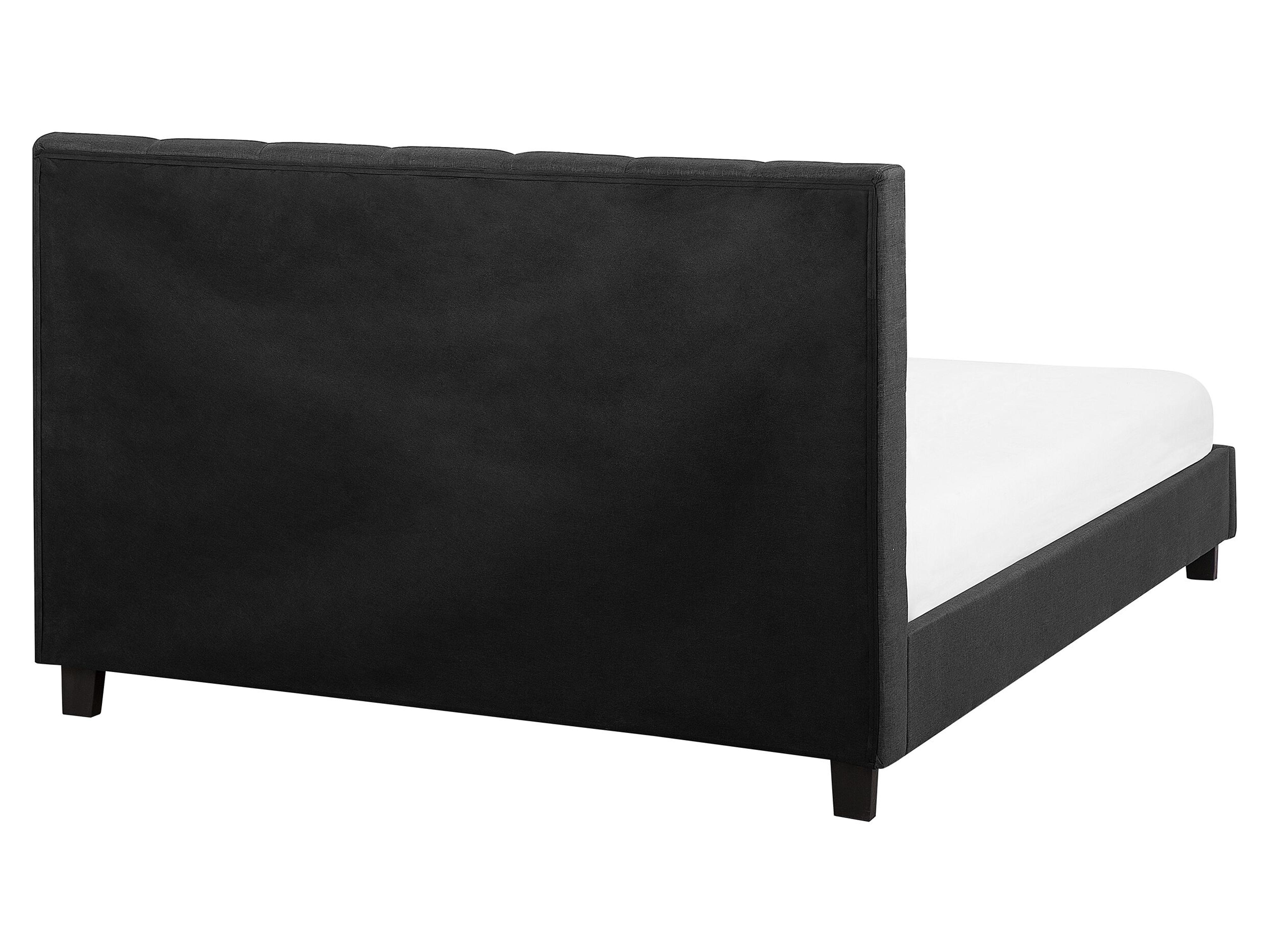 Cama Tecido LA ROCHELLE 160 x 200 cm Cinzento escuro_745012