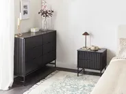 Comodino a 2 Cassetti con Impagliatura in Rattan H51 cm - JAYA