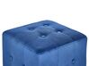 Pouf en velours 36 x 36 cm bleu WISCONSIN_926900