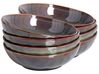Set di 8 piatti fondi THYME Gres porcellanato Verde scuro