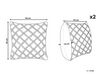 Set of 2 Cotton Macramé Cushions 45 x 40 cm Grey KIZKALESI_769002