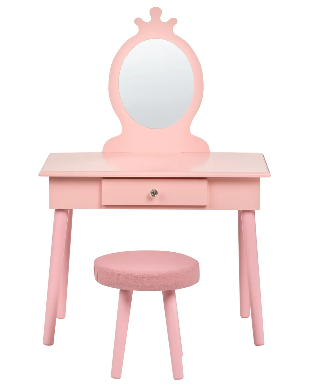 Kids Vanity Table with Stool MARGIE Pink_987601
