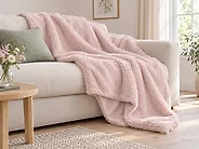 Blanket GELIK 180 x 200 cm Pink_1178124