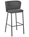 Zestaw 2 krzeseł barowych ciemnozielony MINA_925946