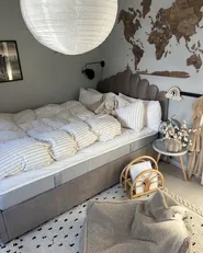 Bett mit Stauraum VINCENNES Samtstoff Taupe 160 x 200 cm_942804