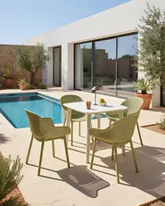 Set di 4 sedie da giardino TIGGIANO Verde oliva_1034766