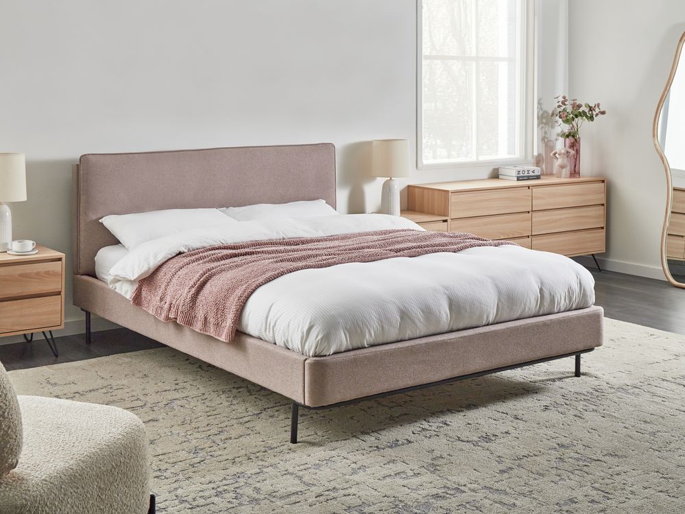 Bed Fabric CORIO 160 x 200 cm (EU King Size) Taupe