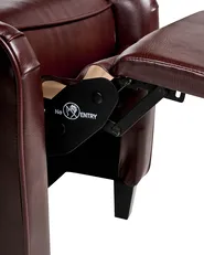 Recliner Chair ROYSTON with Footrest Faux Leather Dark Brown_710293