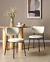 Set of 2 Dining Chairs CASEY Boucle Off-White