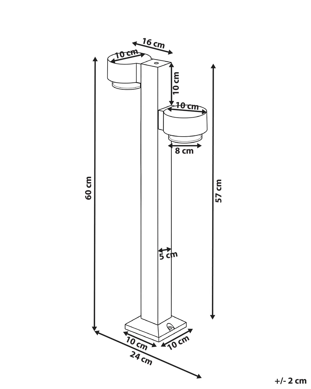 Outdoor LED Bollard Lamp TORDERA Brown_1107644