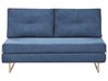 Sofa Bed 3 Seater JERSLEV Fabric Blue