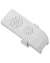 Ventilateur de plafond argenté avec lampe blanche MLAVA_781411