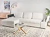 Corner Sofa Bed HRISEY with Storage Boucle White Right Hand
