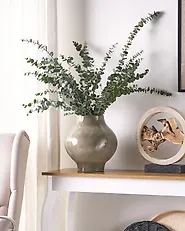 Flower Vase MAGAN 31 cm Ceramic Taupe_1185741