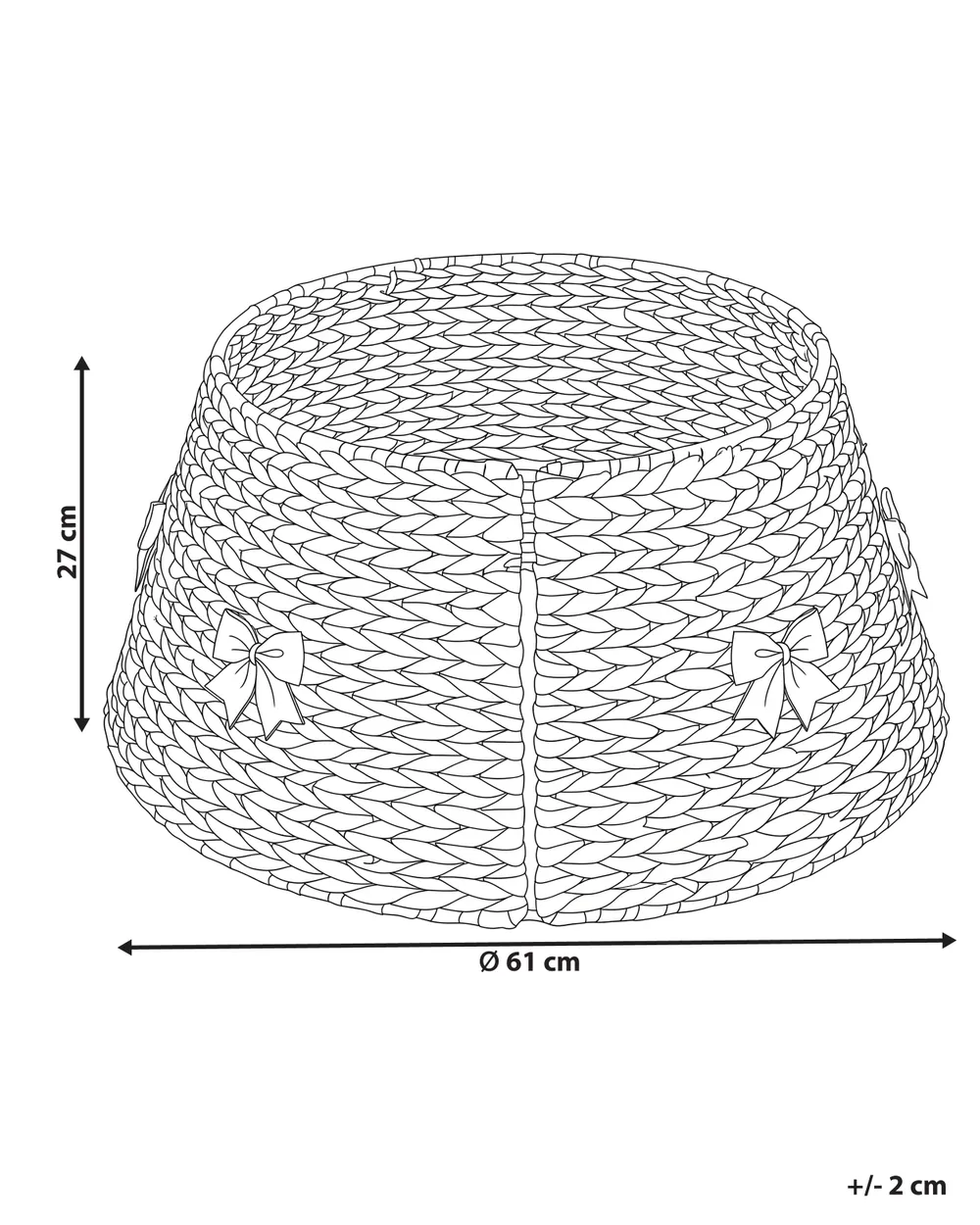 Karácsonyfa alátét HINTTA 61 cm Vízijácint Természetes_1173570