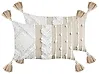 Set of 2 Decorative Cushions VALVARIA 30 x 50 cm Cotton Off-White Chevron Pattern