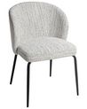 Set of 2 Fabric Dining Chairs White ZANA_938845